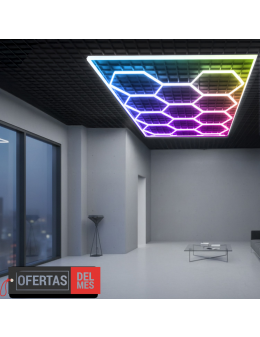 Regleta Led Hexagonal Panel Abeja 200W Rgb