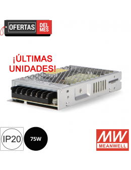 Fuentes de Alimentación Para Tiras Led Mean Well 75W 12Vdc