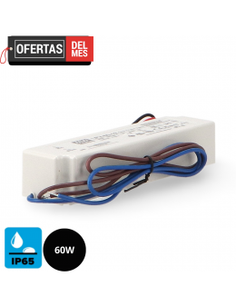Fuente de Alimentacion Para Tiras Led Mean Well 60W 12Vdc Ip67 Lpv-60-12