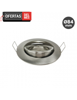 Aro Redondo Acero Orientable para dicroica LED GU10 MR16