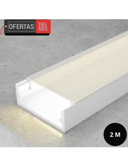 Perfil de Aluminio Minim Lacado Blanco - 2 Metros