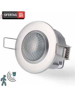 Detector de Movimiento Pir 360º Empotrable Silver