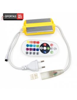 Controlador Para Tira Led Rgb Rozok 220V Con Mando 