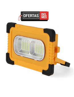 Proyector Solar LED Portátil Con Batería Power Bank 50W