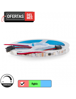 Tira de Led Digital 12V Dc Smd5050 Ritt Ip20 60 Led/m - 5 Metros