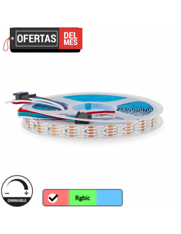 Tira de Led Digital 12V Dc Smd5050 Messe Ip20 60 Led/m – 5 Metros