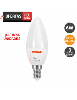 Bombilla Led C37 E14 6W