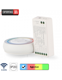 Controlador Regulador Rgb+Cct 12/24V Dc + Mando Rf