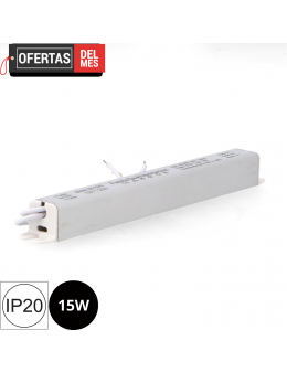 Fuente de Alimentación Para Tiras Led 15W 12Vdc (Especial Para Perfiles)