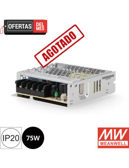 Fuentes de Alimentación Para Tiras Led Mean Well 75W 12Vdc