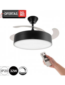   Ventilador de Techo Led Messed Negro