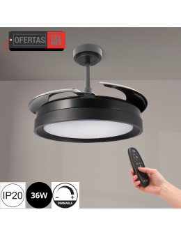 Ventilador de Techo Led Black II Yeray ø107 Cm