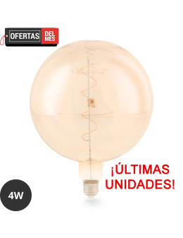 Bombilla Led Filamento Espiral E27 G200 4W ámbar