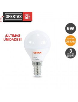 Bombilla LED 6W E14 G45 - OSRAM CHIP