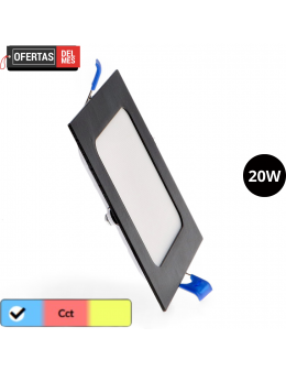 Panel Led Cuadrado Negro 20W Cct