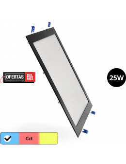 Panel Led Cuadrado Negro 25W Cct