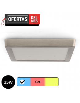 Panel de Superficie Niquel Cuadrado 25W Cct