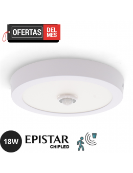 Panel de Superficie Circular Serie Sensor Light 18W