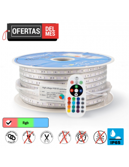 Tira de Led 220V Ac Smd5050 Fast 14,4W/m Rgb - 50 Metros