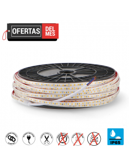 Tira de Led 220V Ac Smd2835 Ecofast 10W/m Ip65 - 50 Metros