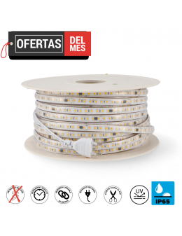  Tira de Led 220V Ac Smd2835 Bergamo 12W/m Ip65 - 50 Metros                          