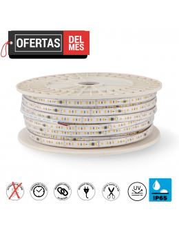 Tira de Led 220V Ac Smd2835 Bergamo 17W/m Ip65 - 50 Metros