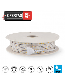 Tira de Led 220V Ac Smd2835 Ruzok 12W/m Ip67 - 20 Metros
