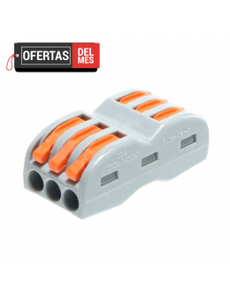 Conector Rápido de 3 Entradas Hasta 4 Mm²