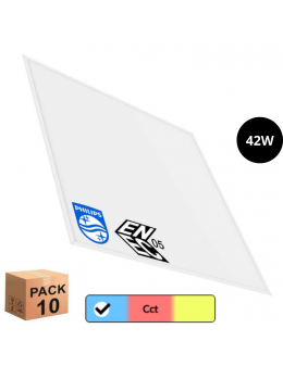 PACK 10 Panel LED 60x60 -SLIM FRAME- 42W - Philips Driver - ENEC