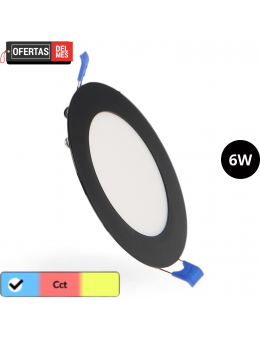 Panel Led Circular Negro 6W Cct