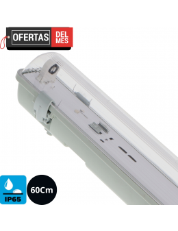 Pantalla Estanca Para un Tubo Led Platno 600 Mm