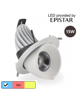 Foco Downlight Led Orientable White Track 15W