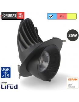 Foco Downlight Led Orientable Black Track 35W