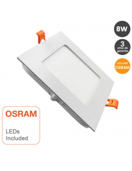 Placa Slim LED Cuadrada 8W - OSRAM CHIP