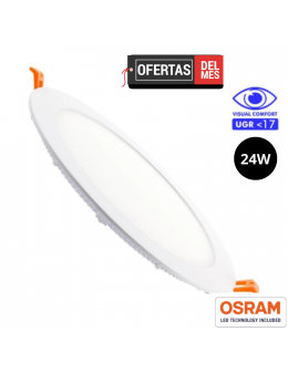 Placa Slim LED Circular 24W - UGR17 - OSRAM CHIP