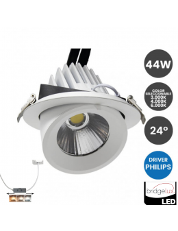 Foco Empotrable Orientable LED 44W 24º Color seleccionable y Driver Philips