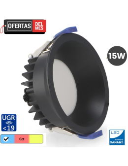 Downlight Led Luxtar Black 15W