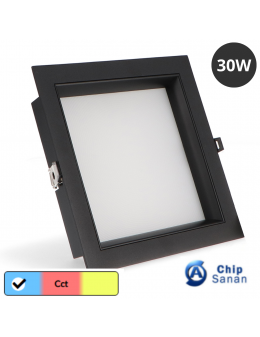 Foco Downlight Led White Square 30W