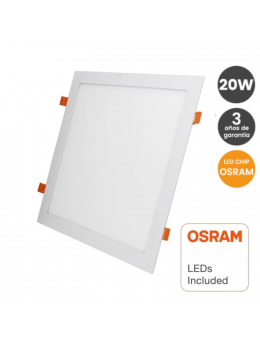 Placa Slim LED Cuadrada 20W - OSRAM CHIP 