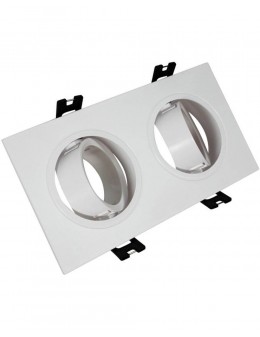 Aro Marco Doble BLANCO orientable para GU10