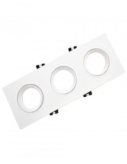 Aro Marco Triple BLANCO orientable para GU10