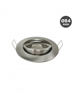 Aro Redondo Acero Orientable para dicroica LED GU10 MR16