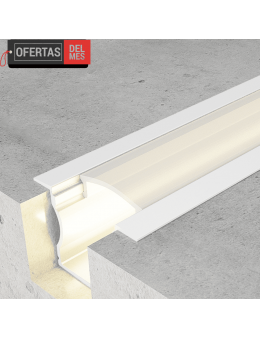Perfil de Aluminio High Con Alas Lacado Blanco - 2 Metros