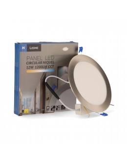 Panel Led Circular Níquel 12W Cct