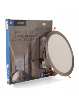 Panel Led Circular Níquel 25W Cct