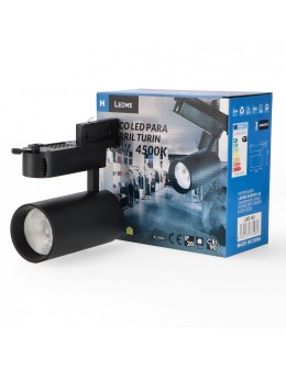 Foco Led Para Carril Negro Turin 30W Trifásico