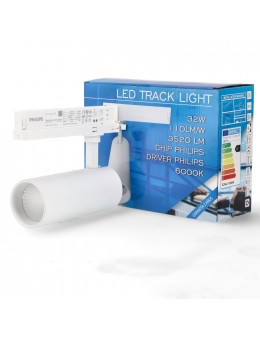Foco Led Para Carril Lepsie 32W Trifásico No Flicker 