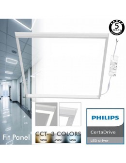 Panel Fit LED 60x60 44W Marco Luminoso Blanco - CCT- Driver Philips