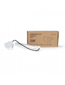 Emergencia Led 3W Rounfix Permanente / No Permanente