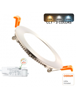 Downlight LED Circular 10W Acero Color Seleccionable OSRAM CHIP
